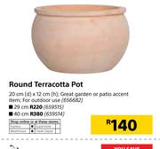 Round Terracotta Pot 29cm(d) x 12cm(h)