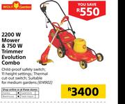 Wolf Garden 2200W Mower & 750W Trimmer Evolution Combo
