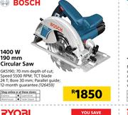 Bosch 1400W 190mm Circular Saw