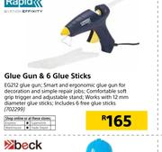 Rapid Glue Gun & 6 Glue Sticks 