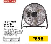 Goldair 45cm High Velocity Floor Fan
