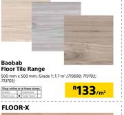 Baobab Floor Tile Range-500mm X 500mm-Per Sqm