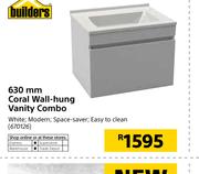 Builders 630mm Coral Wall-Hung Vanity Combo