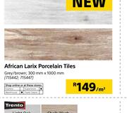 African Larix Porcelain Tiles-300mm X 1000mm Per Sqm