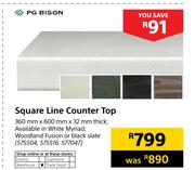 PG Bison Square Line Counter Top-360mm X 600mm x 32mm Thick