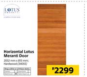 Lotus Horizontal Lotus Meranti Door-2032mm X 813mm
