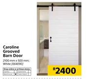 Caroline Grooved Barn Door White-2100mm X 920mm