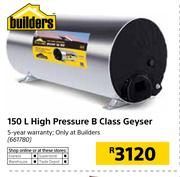 Builders 150L High Pressure B Class Geyser