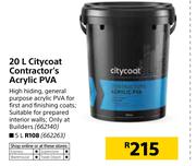 Citycoat 20Ltr Contrector's Acrylic PVA