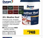 Duram 20L White And Green Weather Roof