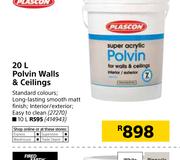 Plascon 10Ltr Polvin Walls & Ceilings