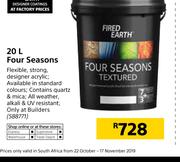 Fired Earth 20Ltr Four Seasons
