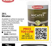 Plascon 5Ltr White Micatex