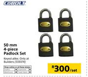 Cobolt 50mm 4 Piece Padlock Set