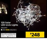 120 Solar LED Icicle Lights