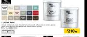 Fired Earth 1Ltr Chalk Paint Post Red-Each
