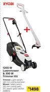 Ryobi 1200W Lawnmower & 300W Trimmer Kit