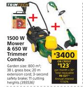 Trimtech 1500W Mower & 650W Trimmer Combo