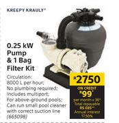 Kreepy Krauly 0.25KW Pump & 1 Bag Filter Kit