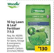 Wonder 10kg Lawn & Leaf Fertiliser 7:1:3 