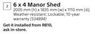 Keter 6 x 4 Manor Shed