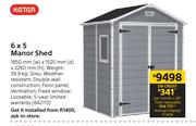 Keter 6 x 5 Manor Shed