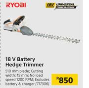 Ryobi 18V Battery Hedge Trimmer