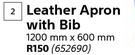 North Leather Apron With Bib-1200mm x 600mm