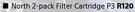North 2 Pack Filter Cartridge P3