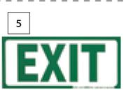 Emergency & Information Sign (Left/Right Exit Sign)-Each