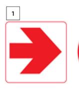 Emergency & Information Sign (Arrow)-Each