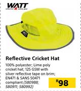 Watt Reflective Cricket Hat
