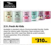 Fired Earth 2.5Ltr Fresh Air Kids-Each