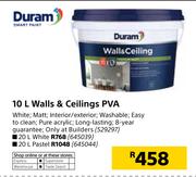 Duram 20Ltr Pastel Walls & Ceilings PVA