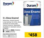 Duram Gloss Enamel Brown-5Ltr