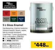 Fired Earth Gloss Enamel Red-5ltr 