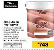 Fired Earth Extreme Roof Acrylic-20Ltr