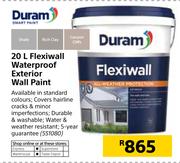Duram Flexiwall Waterproof Exterior Wall Paint-20Ltr