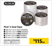 Alcolin  Peel 'n Seal Tape Silver-100mm x 2.5m