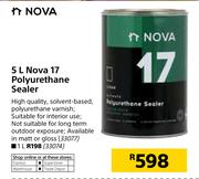 Nova 17 Polyurethane Sealer-5Ltr