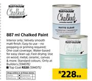 Rust-Oleum Chalked Paint-887ml Each