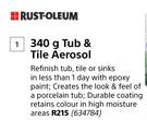 Rust-Oleum 340g Tub & Tile Aerosol