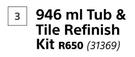 Rust-Oleum 946ml Tub & Tile Refinish Kit