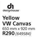 Design House Yellow VW Canvas 650mm x 920mm