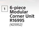 Design House 6 Piece Modular Corner Unit