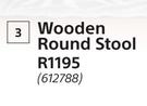 Design House Wooden Round Stool