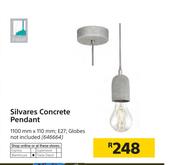 Silvares Concrete Pendant 1100mm x 110mm E27