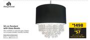 Design House 50cm Pendant With Glass Beads
