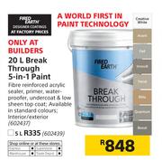 Fired Earth Break Through 5-In-1 Paint-5Ltr