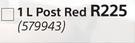 Fired Earth Chalk Paint Post Red-1Ltr